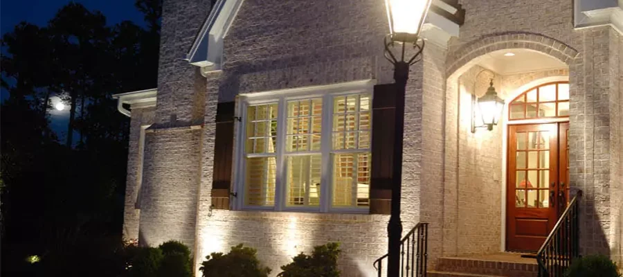 outdoor lighting on house