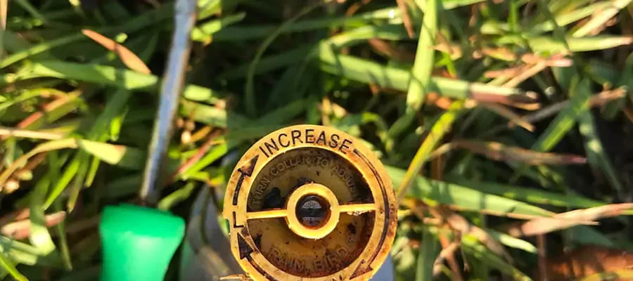 close up of a sprinkler head
